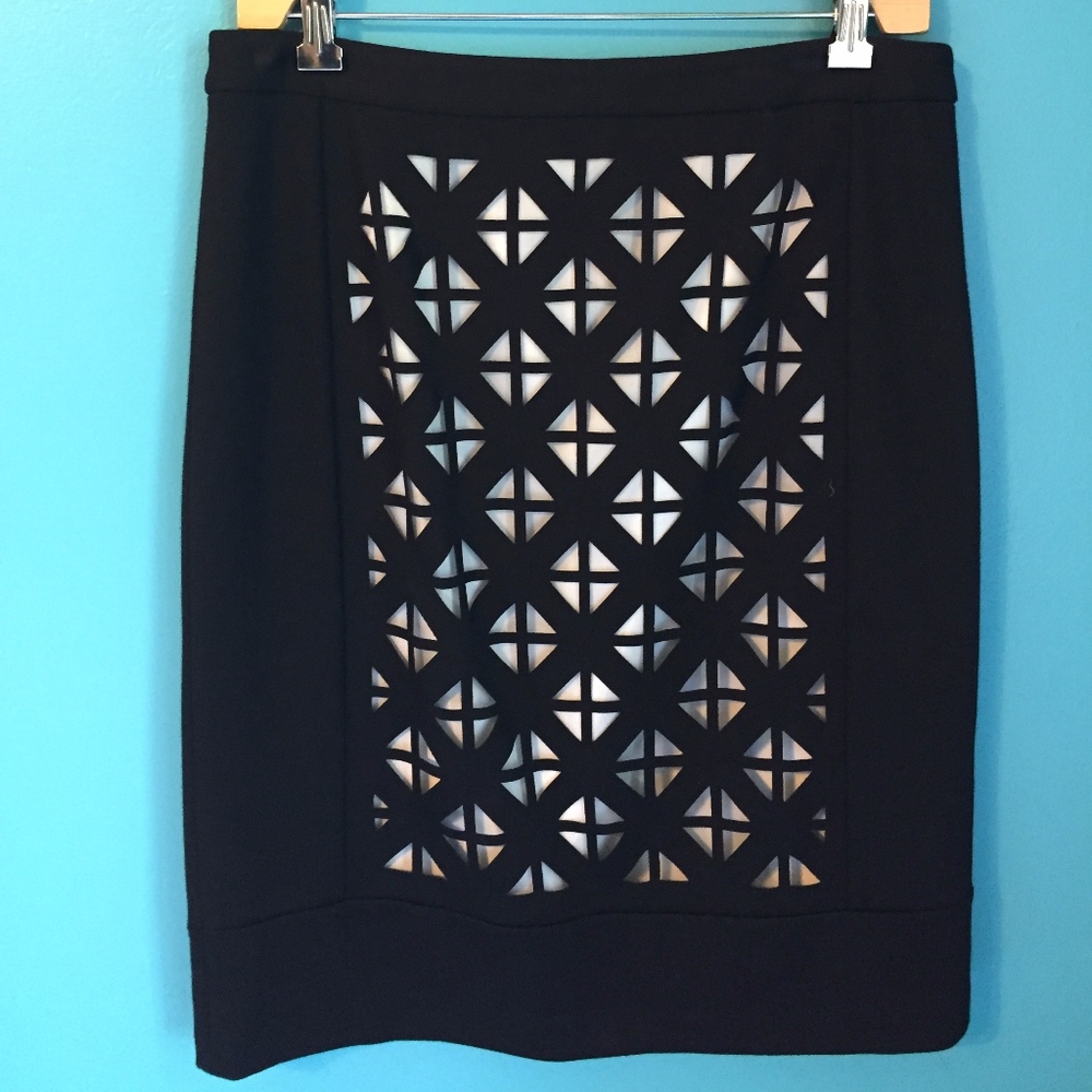 Black Laser-Cut Midi